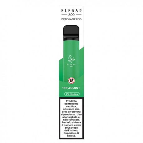 Elfbar 600 DISPOSABLE Pod Mod - Spearmint - 20mg/ml