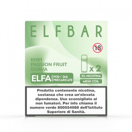 ElfBar ELFA Pod Prefilled - Kiwi Passion Fruit Guava - 20mg/ml - 2pz