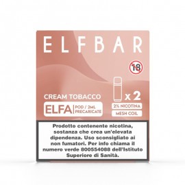 ElfBar ELFA Pod Precaricate - Cream Tobacco - 20mg/ml - 2pz