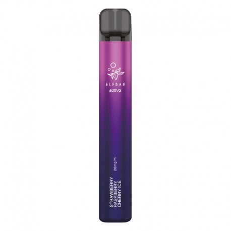 Elf bar 600 V2 DISPOSABLE - Strawberry Raspberry Cherry Ice