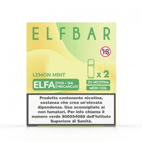 ElfBar ELFA Pod Prefilled - Lemon Mint - 20mg/ml - 2pcs