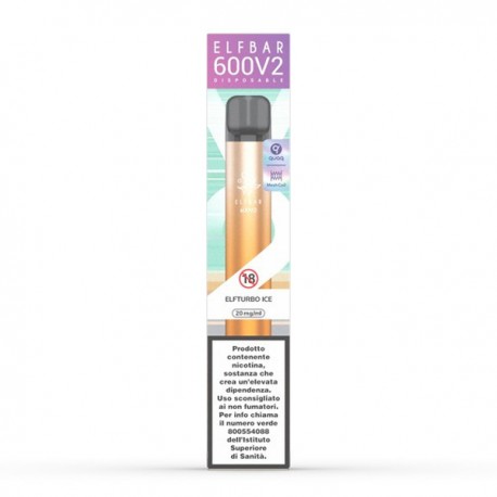 Elf bar 600 V2 DISPOSABLE - Elfturbo Ice