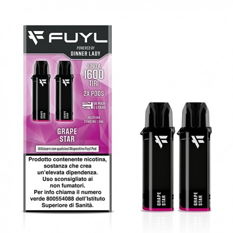 Dinner Lady Fuyl Pod Precaricata - Grape Star - 20mg/ml - 2pz