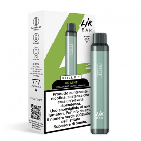 Likbar Still Pod Kit Grey with Mr. Mint Prefilled - 20mg/ml