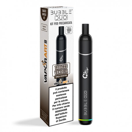 Vaporart Bubble Duo Kit Black with Tobacco Vaniglia Prefilled