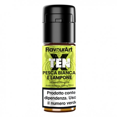 Flavourart TENX NicSalt Pesca bianca lampone - 10ml