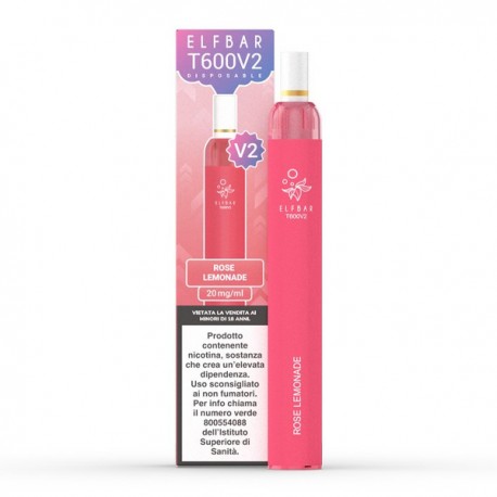 Elf bar 600 V2 DISPOSABLE - Rose Lemonade
