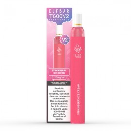 Elf bar T600 V2 DISPOSABLE - Strawberry Ice Cream