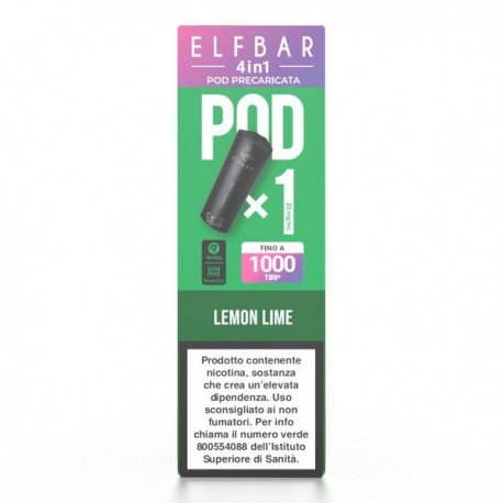 ElfBar 4in1 2ml Pod Prefilled - Lemon Lime - 20mg/ml