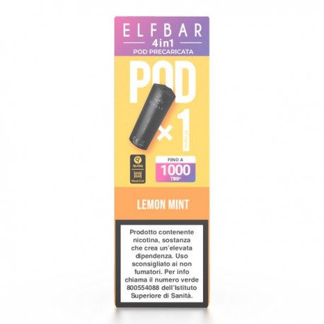 ElfBar 4in1 2ml Pod Prefilled - Lemon Mint - 20mg/ml