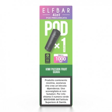 ElfBar 4in1 2ml Pod Prefilled - Kiwi Passion Fruit Guava -