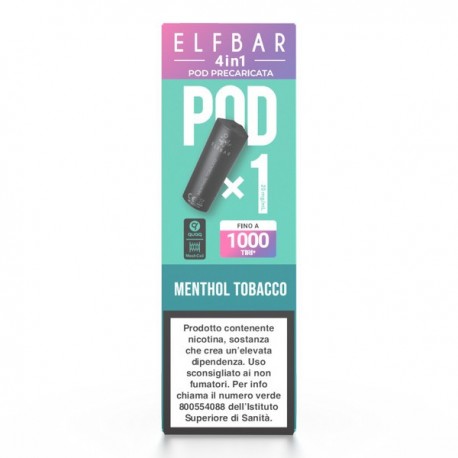 ElfBar 4in1 2ml Pod Precaricata - Menthol Tobacco - 20mg/ml