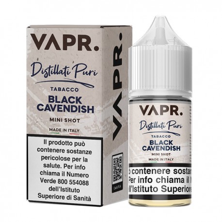 VAPR. Black Cavendish - Distillati Puri - Mini Shot 10+10