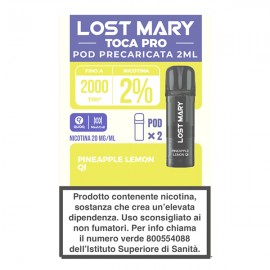 Lost Mary Toca PRO Pod Prefilled - Pineapple Lemon Qi - 2pz