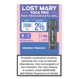 Lost Mary Toca PRO Pod Prefilled - Virginia Tobacco - 2pz