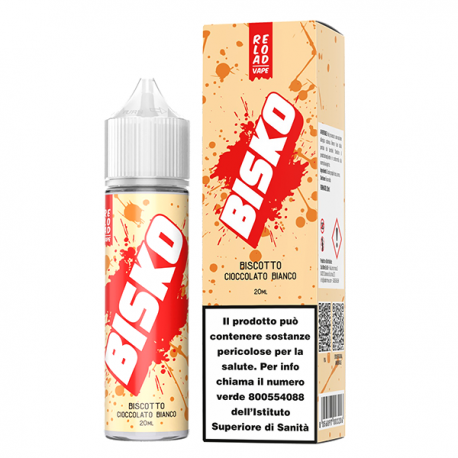 Reload Vape Bisko Biscotto Cioccolato Bianco - Vape Shot - 20 ml