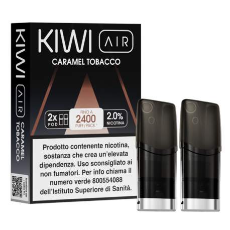 Kiwi Air Pod Precaricate - Caramel Tobacco - 2ml - 2pz