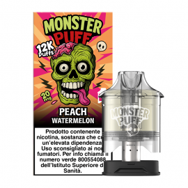 Monster Puff Pod Precaricata Peach Watermelon - 10ml - 1pz