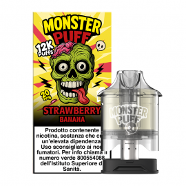 Monster Puff Pod Precaricata Strawberry Banana - 10ml - 1pz