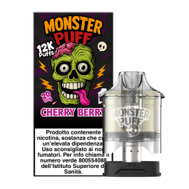 Monster Puff Pod Precaricata Cherry Berry - 10ml -1 pz