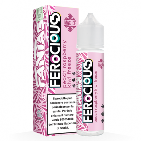 Fantasi Ferocious Max Ice Peach Raspberry Kiwi Freeze - Vape Shot 20ml