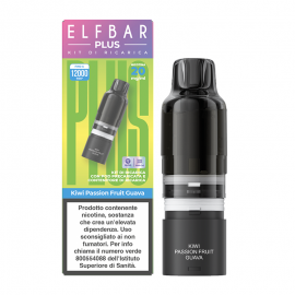 Elfbar Plus Refill Pack - Kiwi Passion Fruit Guava - 8+2ml - 20mg/ml - 1pz