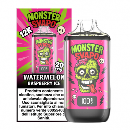 Monster Puff Kit - Watermelon Raspberry Ice - 10ml - 20mg/ml