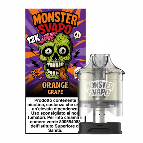 Monster Puff Pod Precaricata Orange Grape - 10ml - 1pz