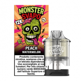 Monster Puff Pod Precaricata Peach Watermelon - 10ml - 1pz