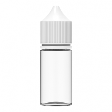 Chubby Gorilla - Clear Unicorn Bottle 30ml - Short - White cap